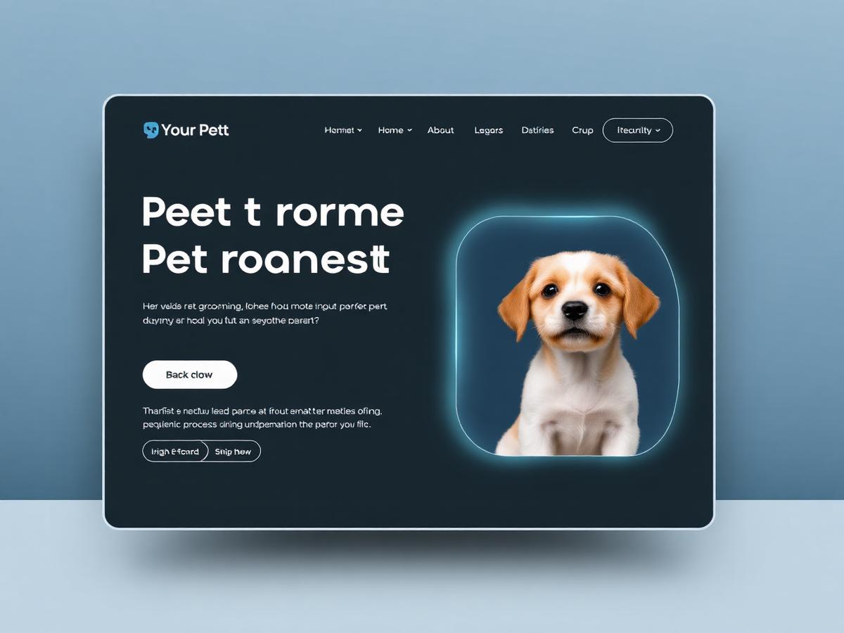 Modern Paws website mockup
