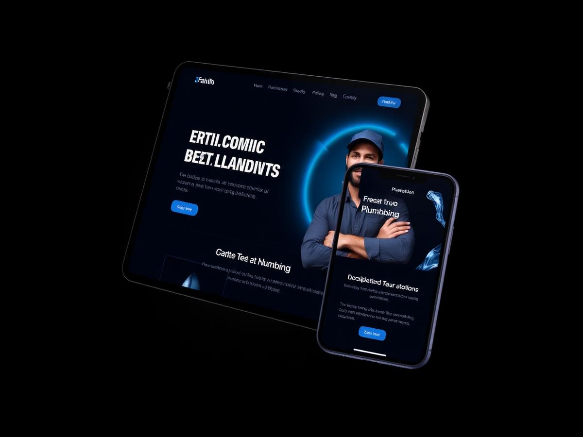 Northline Plumbing website mockup